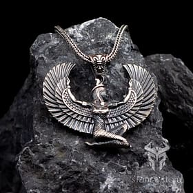 Silver Goddess Isis Necklace